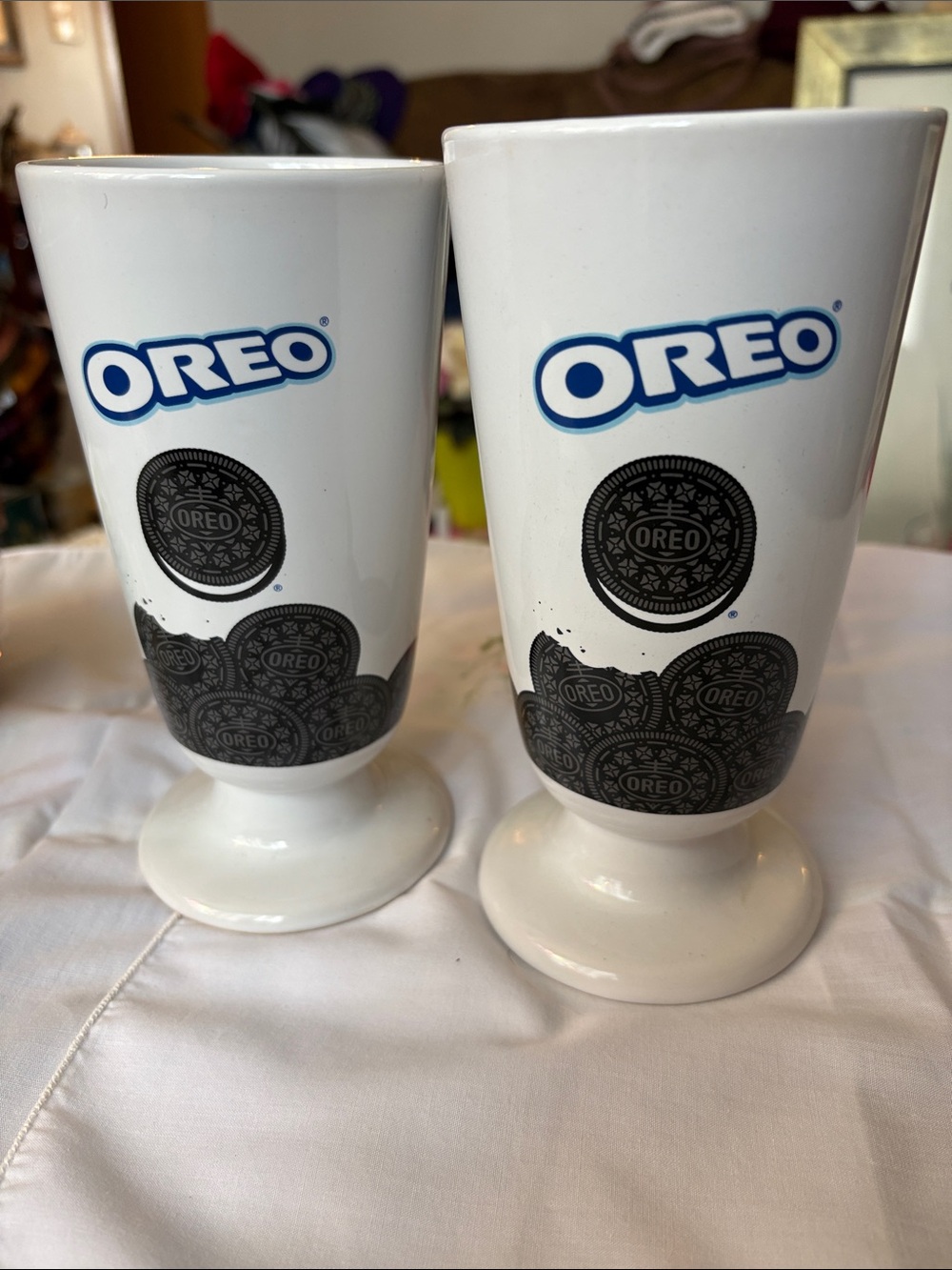 Oreo White Ceramic Dessert Goblet - Branded Logo VTG or RETRO